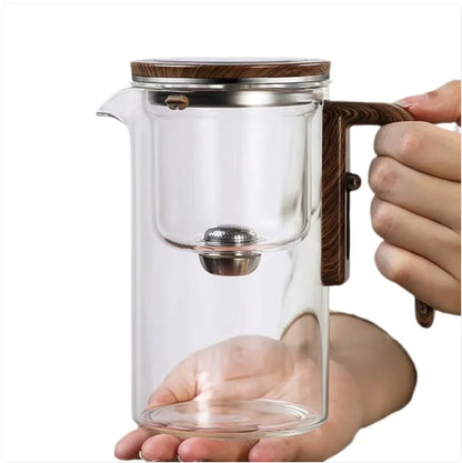 Elegant Glass Teapot with Water Separation for Tea