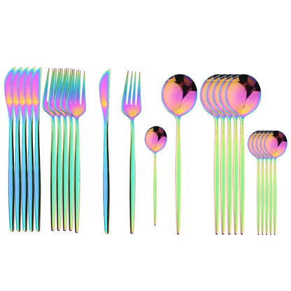 24Pcs Stainless Steel Cutlery Set