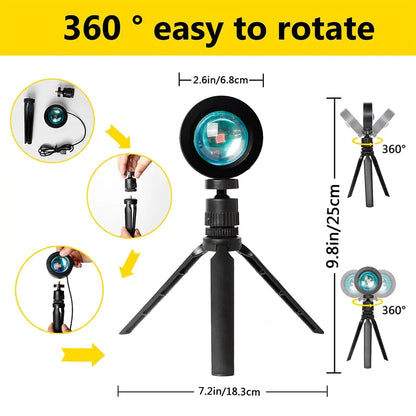 Einstellbare Sonnenuntergangslampe: Intelligente Beleuchtung